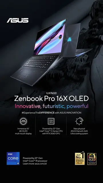 ASUS Zenbook Pro OLED promotional poster
