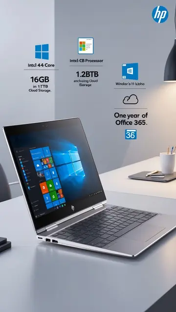 HP laptop promotional poster
